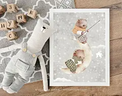 可爱手绘水彩节日气球彩旗小动物装饰插图插画图案设计素材素材