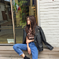 ▼SonYoonJoo▲181029图片_BP更新(金橘松木豹纹清透街头短袖衫)_看图_孙允珠吧_百度贴吧