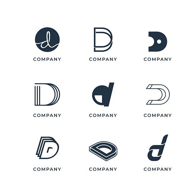 创意 d 字母logo标志矢量图素材