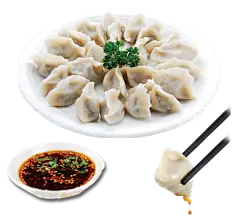 创意手工饺子促销海报模板