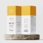 cosmetics label design Packaging skin care sunscreen