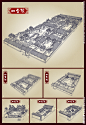 矢量手绘传统四合院