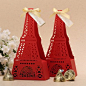 正品埃菲尔塔红色糖盒/个性欧式喜糖盒子创意/婚庆婚礼好时糖果盒