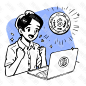 人物工作生活日漫画插画素材插画插图标 icon 涂鸦 黑白简笔画 插画 漫画 卡通15