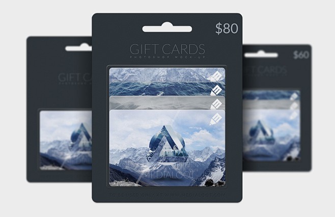 礼品卡展示样机 Gift Card Ph...