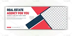 房地产，房屋租赁，销售，社交媒体张贴，Facebook封面页时间表，在线网页横幅模板