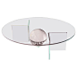 Color Dial Table in Glass and Color Sublimated Glass, 1stdibs New York