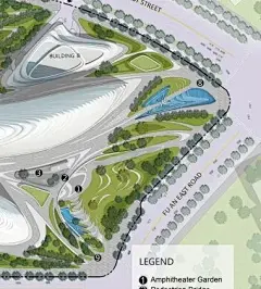 【景行抄绘】商业办公景观|望京SOHO景观设计