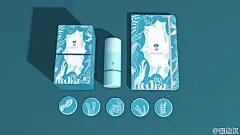 #田边汉设计直播室# 你好大海作品 《BLUE》化妆品 &amp; 眼霜系列 包装设计中……