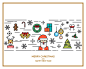 Christmas and New Year flat line design : Christmas and New Year flat line design concept for greeting card, web banner, marketing material