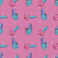 无缝图案与指甲油