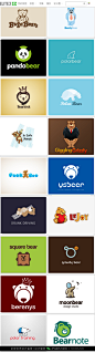 狗熊 棕熊 灰熊 动物 LOGO设计标志品牌设计作品欣赏 (1)