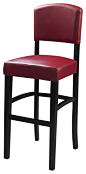 Linon Monaco 30 Inch Dark Red Stool in Espresso contemporary-bar-stools-and-counter-stools