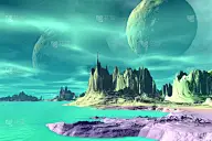 天空,三维图形,行星,外星人,幻想,岩石,水平画幅,形状,沙子,萨维奇河