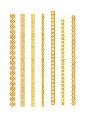 中国风边框古典花纹花边金色矢量可商用元素