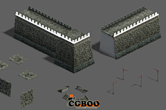 CG帮美术资源网采集到建筑物件3D模型