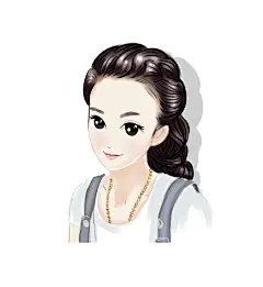 手绘人物小女孩，Q萌插画