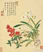 #国画#【 清 邹一桂 《花卉图册》 】册页（八开），纸本设色，29×23cm×8，天津博物馆藏。 此册页花卉或重粉点瓣、敷色浓丽；或没骨轻染、淡雅隽逸。此花卉用功颇深，为深入了解绘画对象，邹一桂亲自培植百余种花卉，仔细观察形态特征，获得真切感性认识，使其花卉在他笔下形神兼备、超凡脱俗。