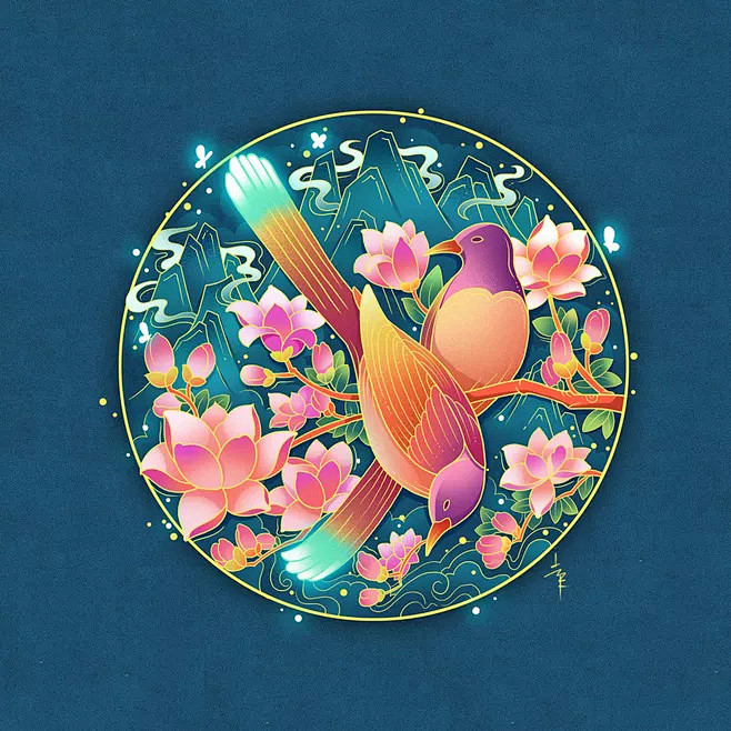 国潮花鸟