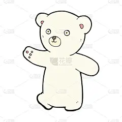 卡通北极熊幼崽