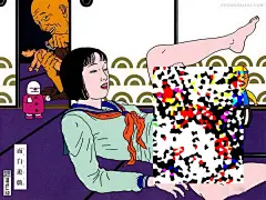日本情色绘画大师佐伯俊男的创意作品