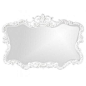 Evangeline Mirror, White Linen | Lulu and Georgia 27" x 38" x 1