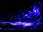 blue clouds outer space planets purple wallpaper (#281020) / Wallbase.cc