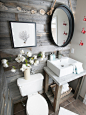 Industrial Powder Room Design Ideas, Pictures, Remodel & Decor