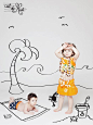 beach babes - Uitdemaat.nl illustrated kids photography: 
