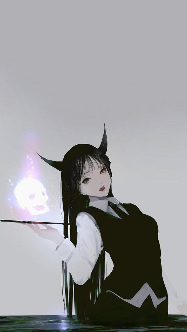 插画师aoiogata暗黑cg作品全集高冷帅气动漫女生壁纸hd高清