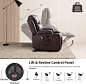 Amazon.com: Oyerol Power Lift Recliner Chair with Heated and Vibration Massage for Elderly, Electric Recliner Sofa with USB Port, Cup Holders & 2 Sides Pockets for Living Room-Brown : Home & Kitchen