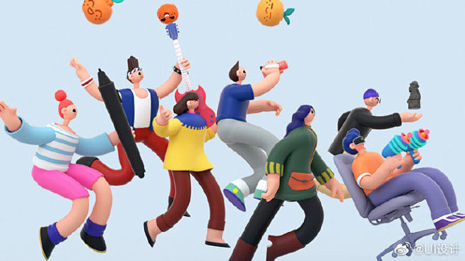 C4D人物插画设计