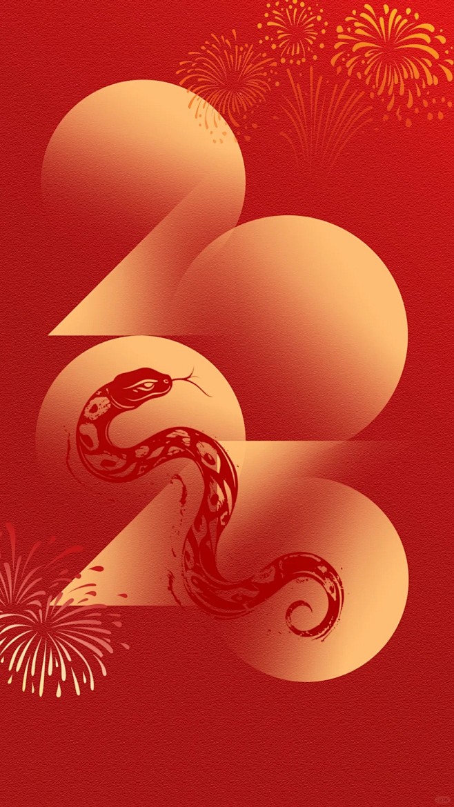 新年红色喜庆风祝福海报背景图分享_6_是...