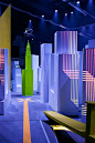 Microsoft / Microtropolis : For the launch of Windows 8 in New York City, a massive, stylized version of Manhattan was created at Pier 57. Microtropolis was a city full of colorful, iconic buildings, digital projections and a giant, moving sun. Within the