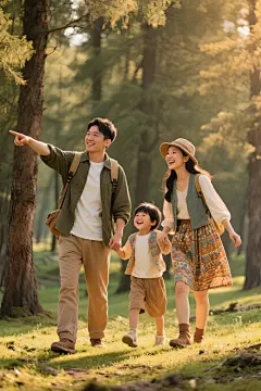 家庭远行假日户外旅行