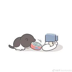 #koroko过家家# 大家今天收到圣诞礼物了嘛？我收到了哟，暖暖哒❤️#插画##猫##平安夜# ​​​​