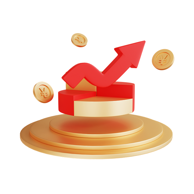 千库网_3D金融理财组合金币箭头_元素编...