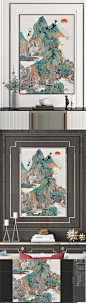 中式手绘装饰挂画-众图网
