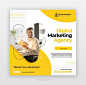 Premium PSD | Digital business marketing square flyer