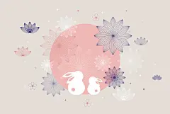 点击来源直接获取大图文件 |中秋节快乐。秋夕，中文表述为“中秋”。矢量横幅、背景和海报 