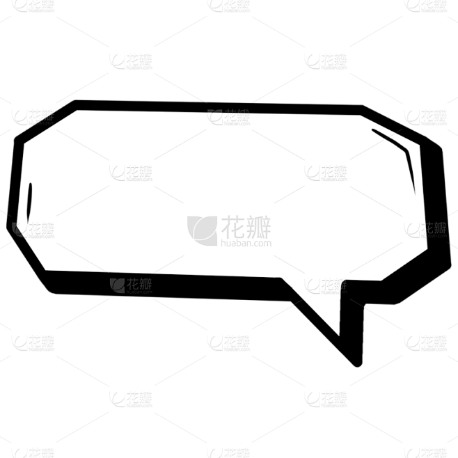 卡通手绘涂鸦气泡框聊天框文本框对话框