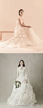 分享两款蕾丝领婚纱~一款活泼的感觉，一款素雅的感觉，你喜欢哪一个？