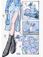 水彩分镜插画——来源：慕璃muli (1)
