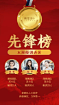 先锋榜报训排行榜喜报表彰海报