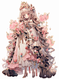 AI角色设计华丽lo裙美少女