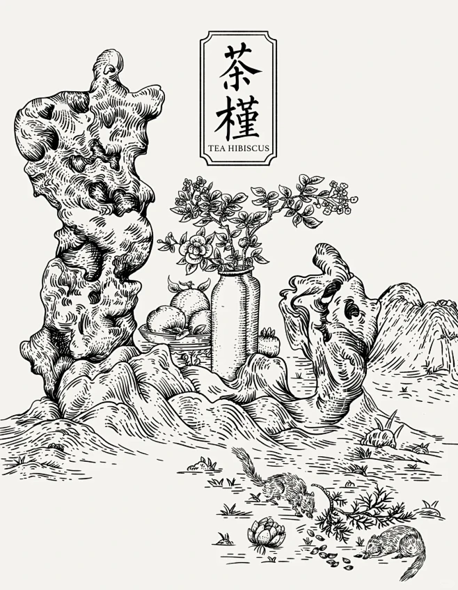 茶叶插画 香薰插画