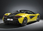 mclaren constructs a convertible roof for the 650S spider supercar : the mclaren 650S spider's roof is constructed of lightweight composite panels and creates a purposeful, sleek appearance whether raised or lowered.