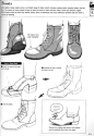 #SAI资源库#各式各样的漫画日常鞋子手绘画法参考。其中包含：平底便鞋、运动鞋、高跟皮鞋、靴子以及木屐。自己借鉴，转需~