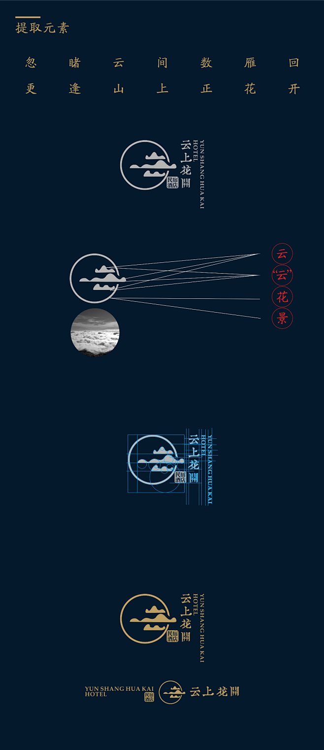 云上花开民宿酒店|logo设计