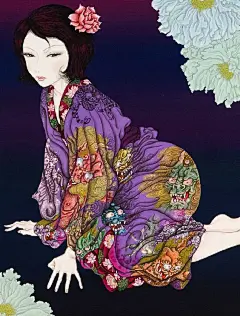 日本浮世绘风格的插画